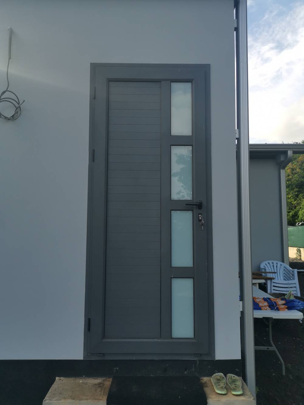 porte avec rectangle opaque